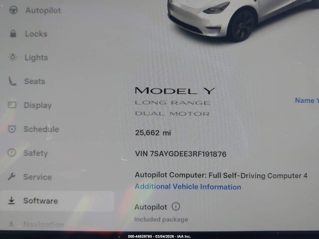 2024 TESLA MODEL Y 7SAYGDEE3RF191876 Photo 6