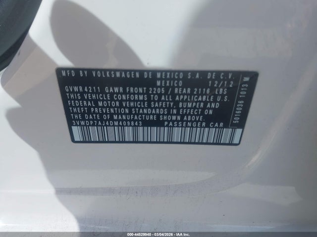 2013 VOLKSWAGEN JETTA 3VWDP7AJ4DM409843 Photo 8