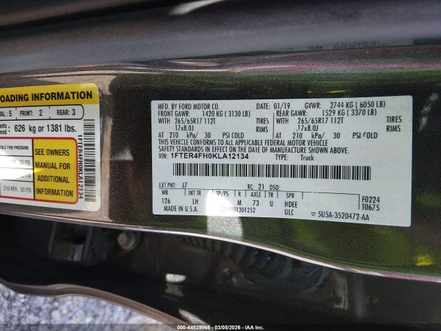 2019 FORD RANGER 1FTER4FH0KLA12134 Photo 8