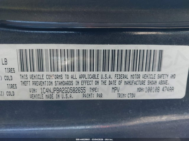 Jeep Patriot Sport 2016 1C4NJPBA2GD582655 Image 9