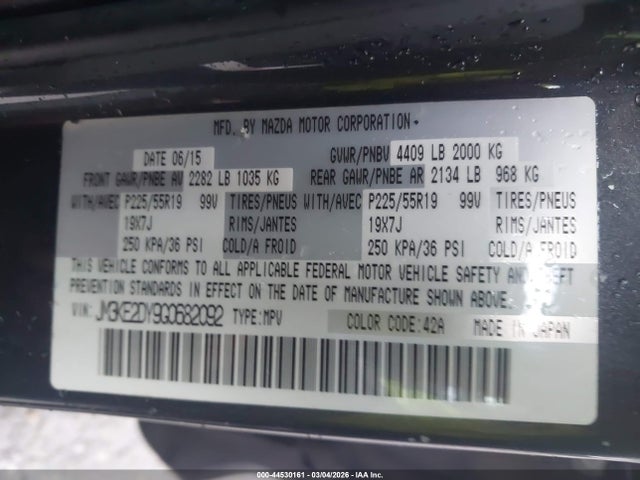 Aukcja sprzedaży 2016 Mazda Cx-5 Grand Touring, vin: JM3KE2DY9G0682092, numer aukcji: 44530161