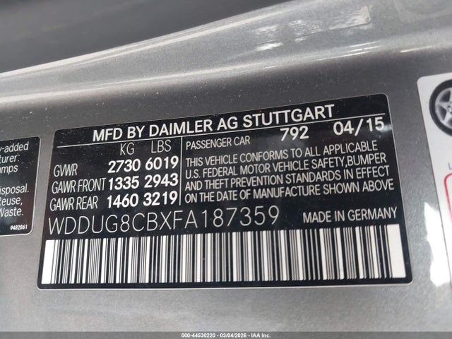2015 MERCEDES-BENZ S 550 WDDUG8CBXFA187359 Photo 8