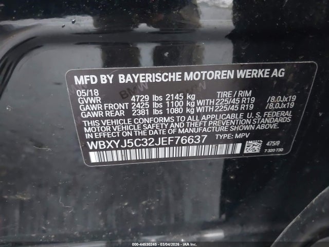 WBXYJ5C32JEF76637 BMW X2 Xdrive28i