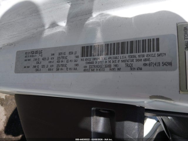 3C6TRVAGXGE136088 RAM Promaster 1500 Low Roof