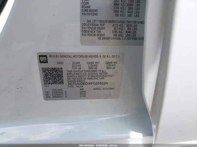 2023 GMC SIERRA 1500 3GTUUDEDXPG255124 Photo 8