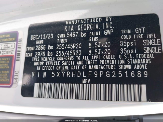 2023 KIA SORENTO 5XYRHDLF9PG251689 Photo 8