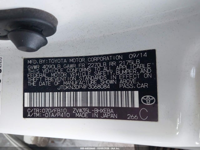 Toyota PRIUS PLUG-IN 2015 JTDKN3DP4F3068084 Image 9