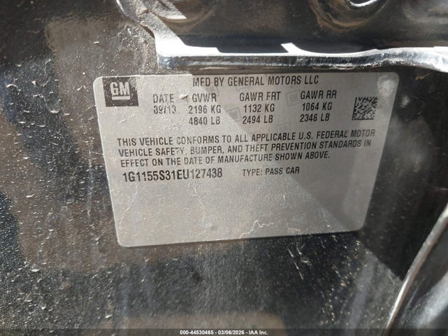 1G1155S31EU127438 Chevrolet IMPALA 2LZ