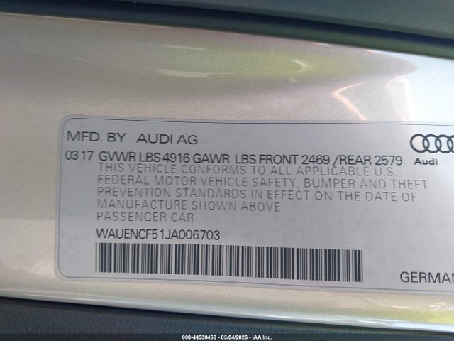 2018 AUDI A5 WAUENCF51JA006703 Photo 8