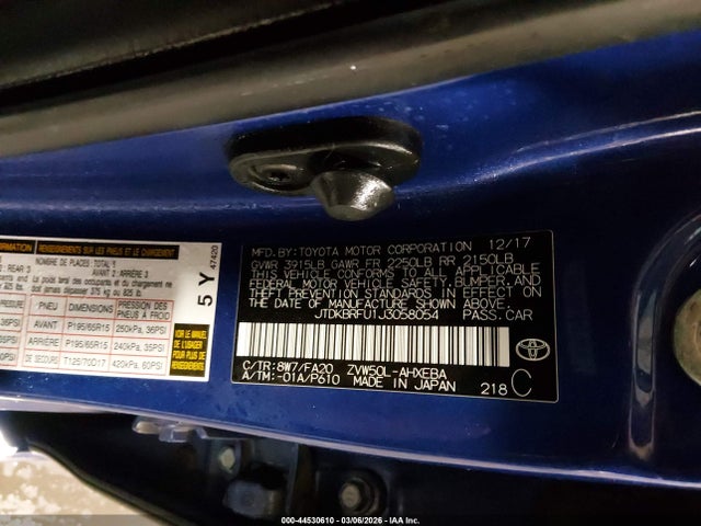 2018 TOYOTA PRIUS JTDKBRFU1J3058054 Photo 8