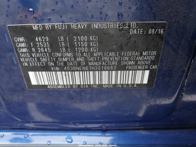 4S3BNEN61H3018683 Subaru Legacy 3.6r Limited