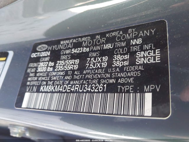 Продаж на аукціоні авто 2024 Hyundai Ioniq 5 Se, vin: KM8KM4DE4RU343261, номер лоту: 44530800