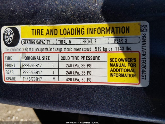 2GNALAEK1E6264457 Chevrolet EQUINOX LS