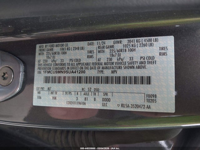 Ford Escape St-line 2025 1FMCU9MN9SUA41200 Image 9