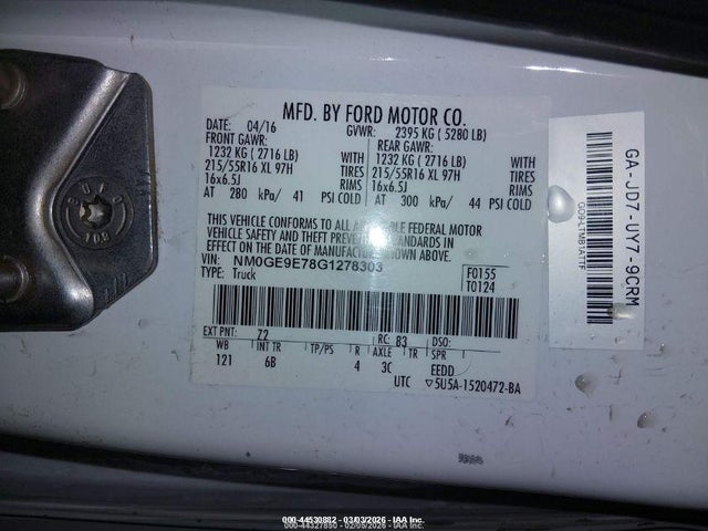 2016 FORD TRANSIT CONNECT NM0GE9E78G1278303 Photo 8