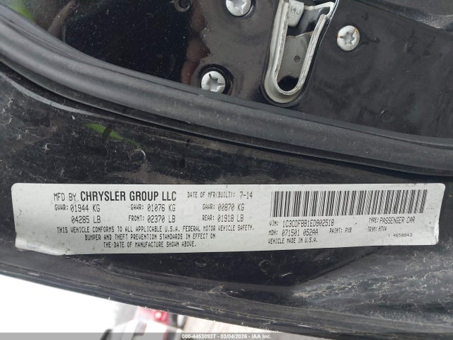 44530927 :رقم المزاد ، 1C3CDFBB1ED902518 vin ، 2014 Dodge Dart Sxt مزاد بيع