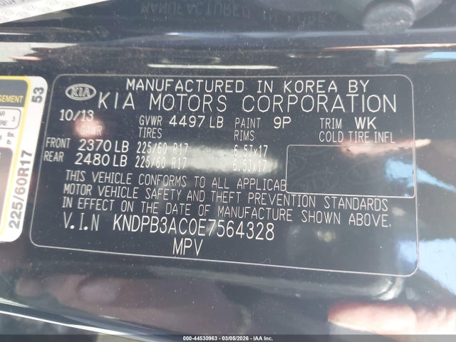 KIA Sportage Lx 2014 KNDPB3AC0E7564328 Image 9