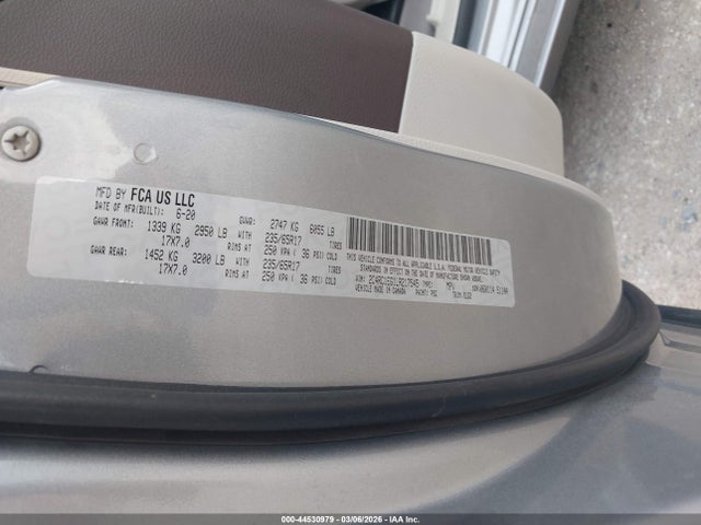 Продаж на аукціоні авто 2020 Chrysler Pacifica Touring L Plus, vin: 2C4RC1EG1LR217545, номер лоту: 44530979