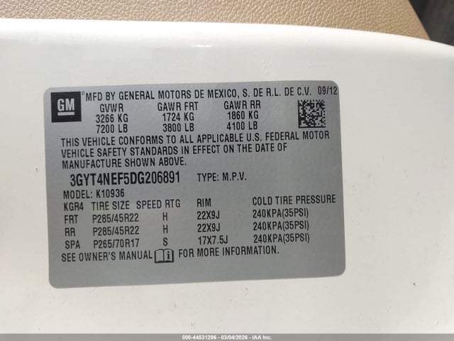 2013 CADILLAC ESCALADE EXT 3GYT4NEF5DG206891 Photo 8