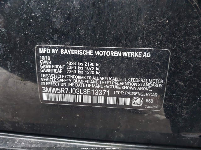 2020 BMW 330I 3MW5R7J03L8B13371 Photo 8