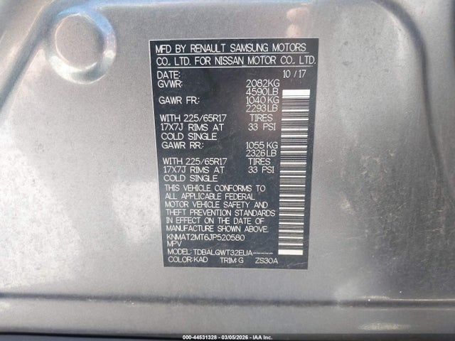 Nissan ROGUE SV 2018 KNMAT2MT6JP520580 Image 9