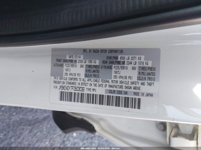 Продаж на аукціоні авто 2015 Mazda Cx-5 Grand Touring, vin: JM3KE4DY7F0503039, номер лоту: 44531354