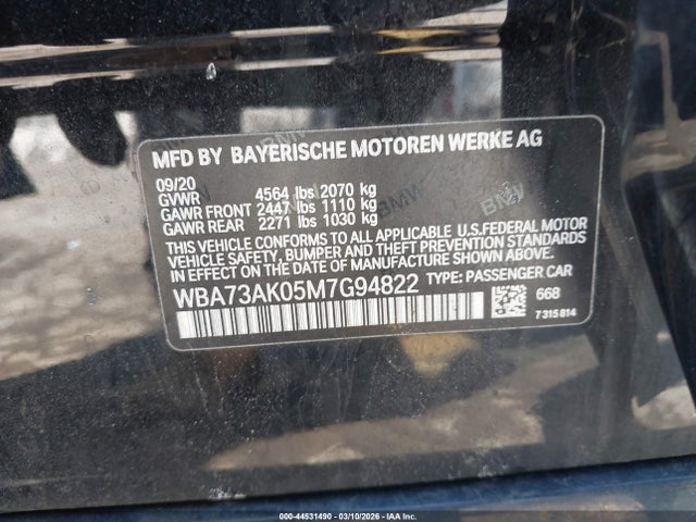 2021 BMW 228I GRAN COUPE WBA73AK05M7G94822 Photo 8