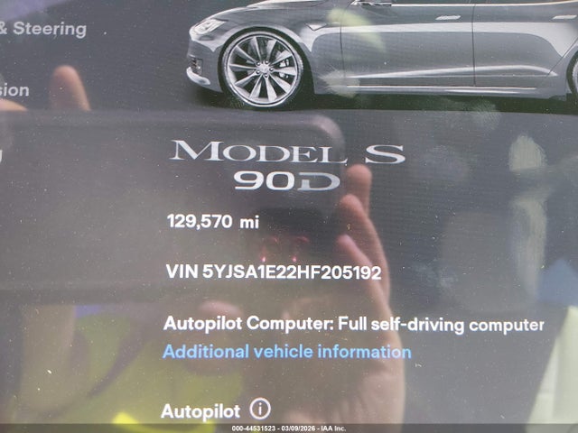 2017 TESLA MODEL S 5YJSA1E22HF205192 Photo 6