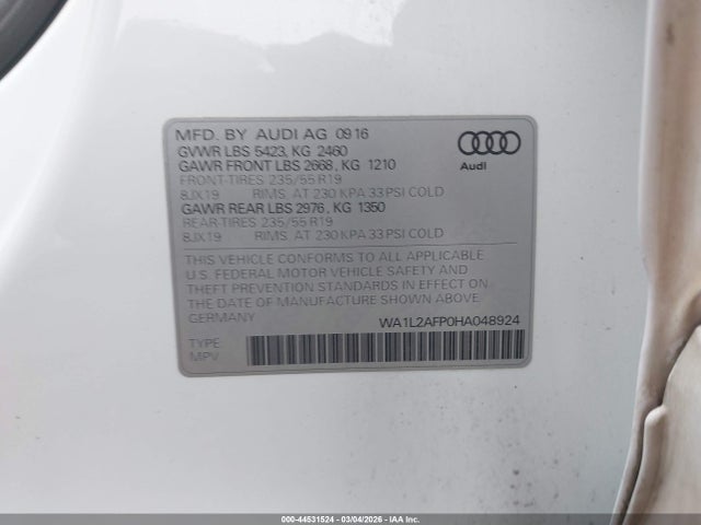 2017 AUDI Q5 WA1L2AFP0HA048924 Photo 8