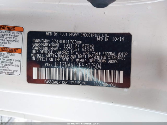 JF1ZNAA13F8707504 Scion FR-S