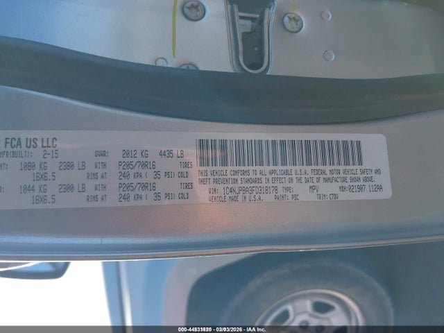 Jeep Patriot Sport 2015 1C4NJPBA3FD318178 Image 9