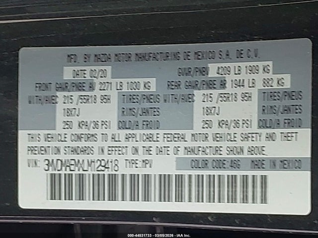 2020 MAZDA CX-30 3MVDMAEMXLM129418 Photo 8