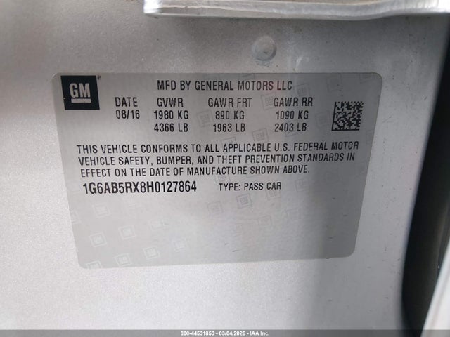 2017 CADILLAC ATS 1G6AB5RX8H0127864 Photo 8