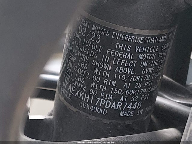 2023 KAWASAKI EX400 JKAEXKH17PDAR7448 Photo 9