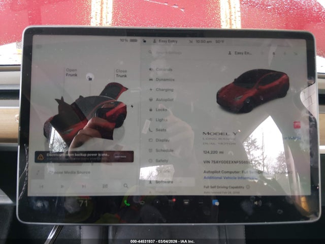 Aukcja sprzedaży 2022 Tesla Model Y Long Range Dual Motor All-wheel Drive, vin: 7SAYGDEEXNF556595, numer aukcji: 44531937