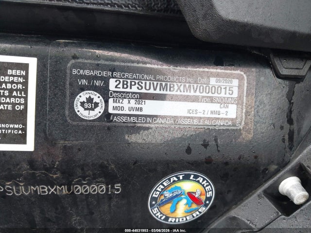 Ski-Doo Mx Z 600 2021 2BPSUVMBXMV000015 Image 9