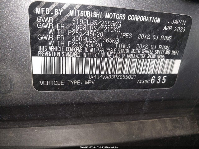 2023 MITSUBISHI OUTLANDER JA4J4VA83PZ055021 Photo 8