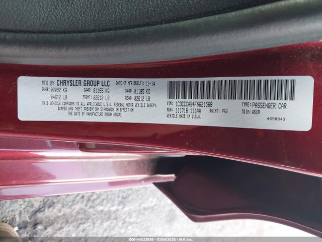 Chrysler 200 Limited 2015 1C3CCCAB4FN621568 Image 9