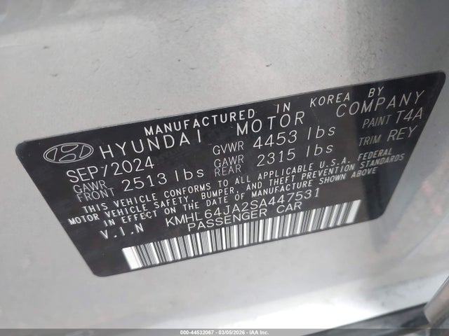 2025 HYUNDAI SONATA KMHL64JA2SA447531 Photo 8
