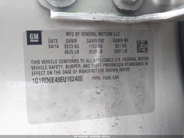 2014 CHEVROLET VOLT 1G1RD6E48EU162400 Photo 8