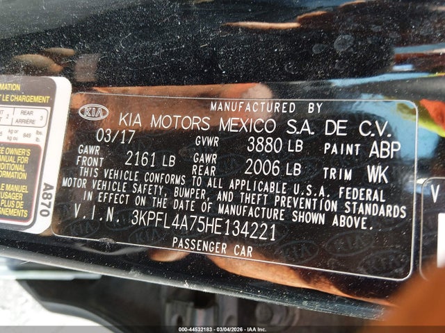 KIA FORTE S 2017 3KPFL4A75HE134221 Image 9