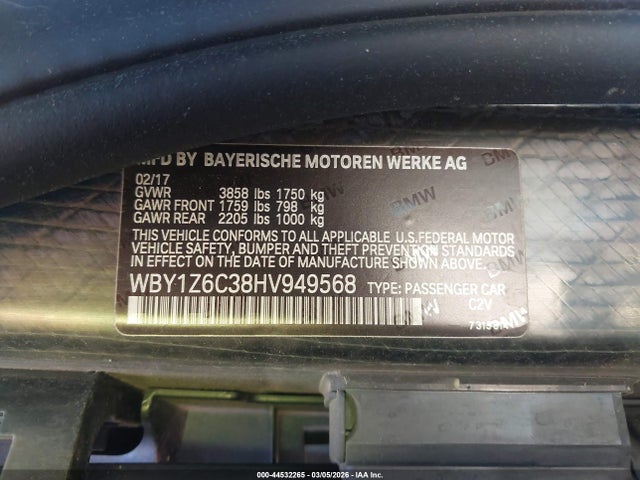 WBY1Z6C38HV949568 BMW I3 94 Ah