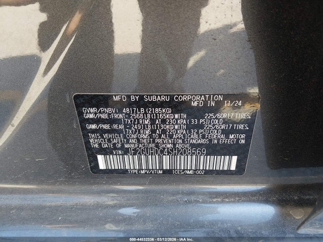 Subaru Crosstrek Premium 2025 JF2GUHDC4SH208569 Image 9