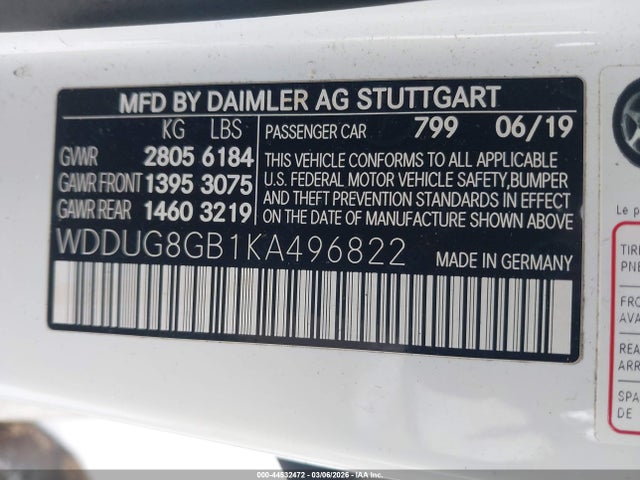 2019 MERCEDES-BENZ S 560 WDDUG8GB1KA496822 Photo 8