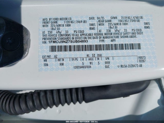 Ford Escape St-line Select 2025 1FMCU9NZ7SUB04893 Image 9