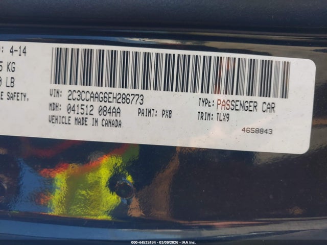 44532494 :رقم المزاد ، 2C3CCAAG6EH286773 vin ، 2014 Chrysler 300 مزاد بيع