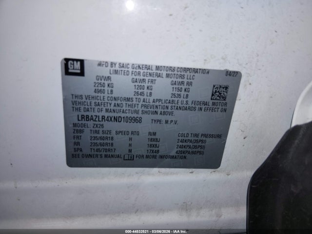 2022 BUICK ENVISION LRBAZLR4XND109968 Photo 8