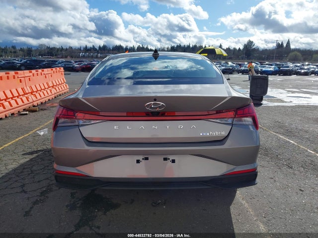 44532792 :رقم المزاد ، KMHLM4AJXNU024091 vin ، 2022 Hyundai Elantra Hybrid Blue مزاد بيع