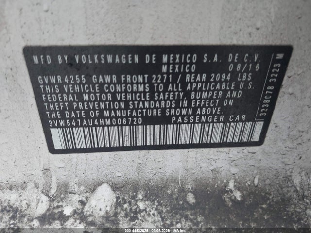 3VW547AU4HM006720 Volkswagen Golf Gti Se 4-door