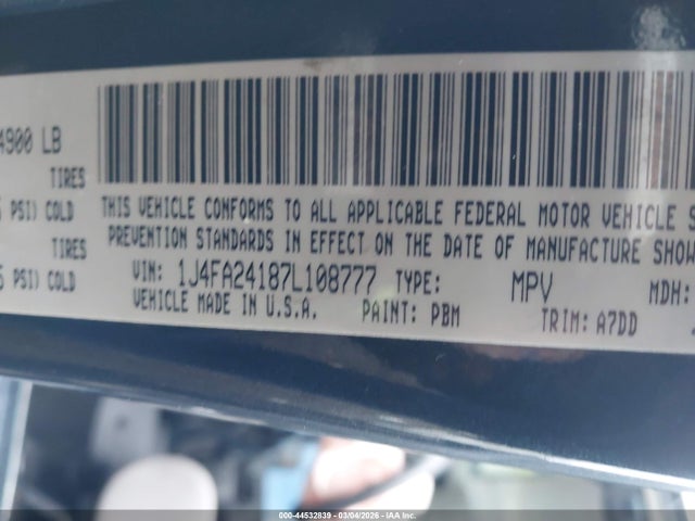 2007 JEEP WRANGLER 1J4FA24187L108777 Photo 8